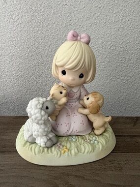 Precious Moments Girl with Pets Figurine “Precious Friends”